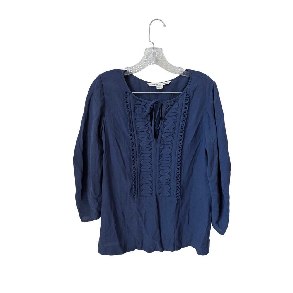 Diane Von Furstenberg Vintage Flowly Boho Blouse Size 2